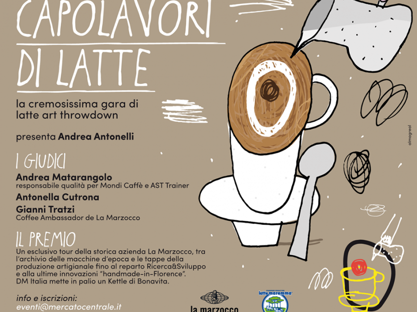 LATTE ART THROWDOWN – LA SFIDA DEGLI ARTISTI DELLA LATTIERA! FIRENZE 9 FEBBRAIO – MERCATO CENTRALE