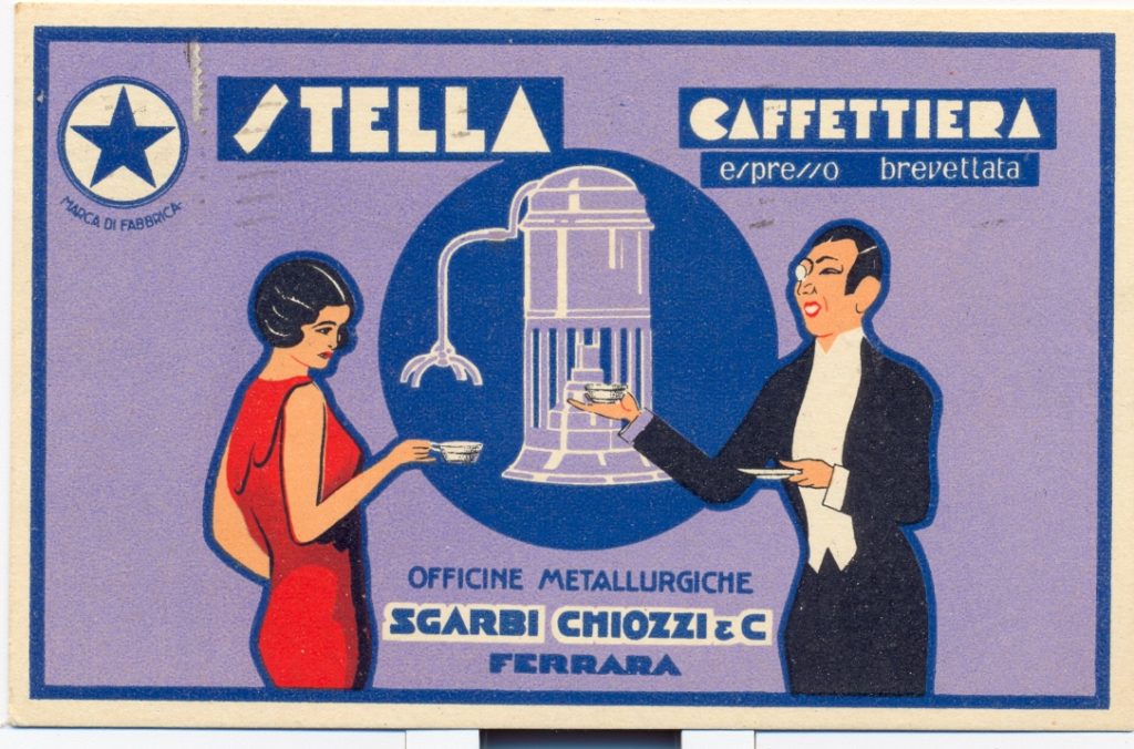 Pubblicità caffettiera Stella 1933