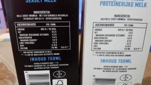 Jersey melk etichetta