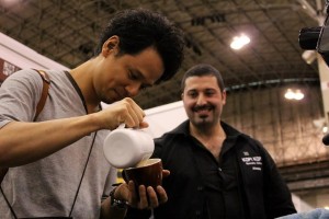 in compagnia del campione di Latte Art Giapponese<br /> Junichi Yamaguchi